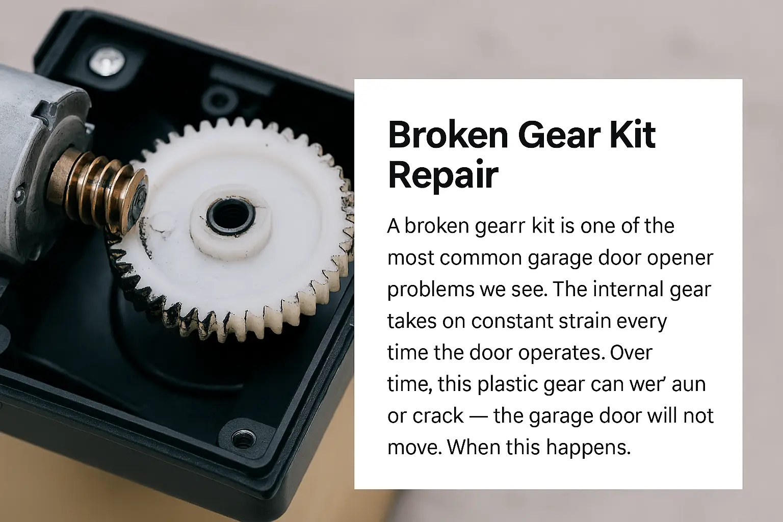 Broken Gear Kit Repair